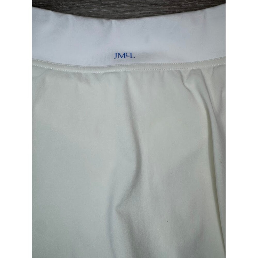 White Athletic Tennis Skort Skirt Hidden Zip Pockets Built In Shorts XS - Picture 5 of 6